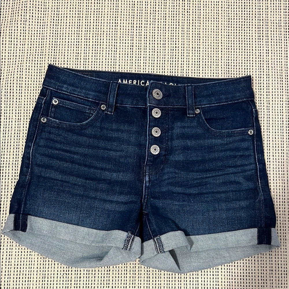 American Eagle Outfitters Dark Blue Denim Shorts